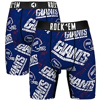 Unisex Rock Em Socks New York Giants Throwback Logo Allover Boxer Briefs