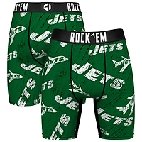 Unisex Rock Em Socks New York Jets Throwback Logo Allover Boxer Briefs