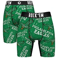 Unisex Rock Em Socks Philadelphia Eagles Throwback Logo Allover Boxer Briefs