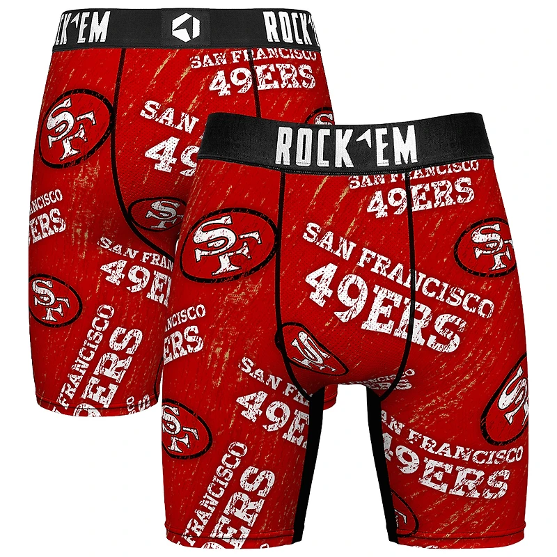 Unisex Rock Em Socks San Francisco 49ers Throwback Logo Allover Boxer Briefs