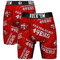Unisex Rock Em Socks San Francisco 49ers Throwback Logo Allover Boxer Briefs