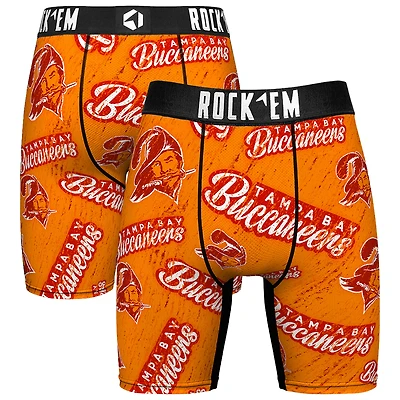 Unisex Rock Em Socks Tampa Bay Buccaneers Throwback Logo Allover Boxer Briefs