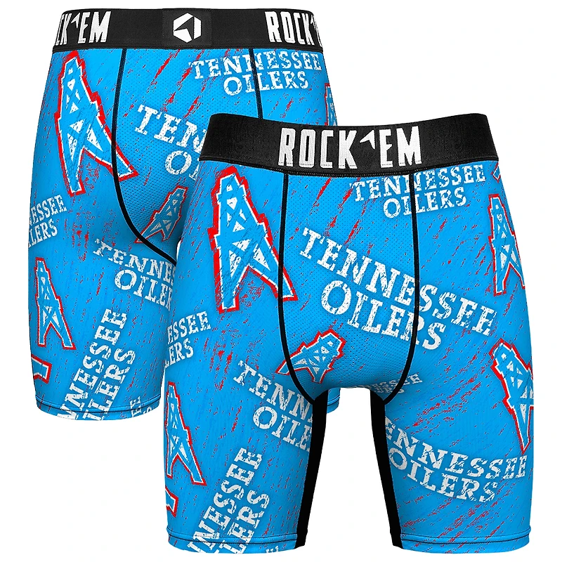 Unisex Rock Em Socks Tennessee Titans Throwback Logo Allover Boxer Briefs