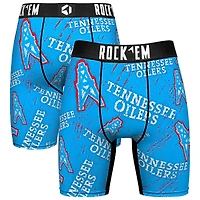 Unisex Rock Em Socks Tennessee Titans Throwback Logo Allover Boxer Briefs