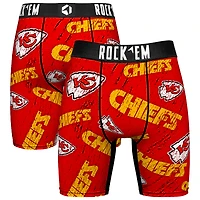 Unisex Rock Em Socks Kansas City Chiefs Throwback Logo Allover Boxer Briefs