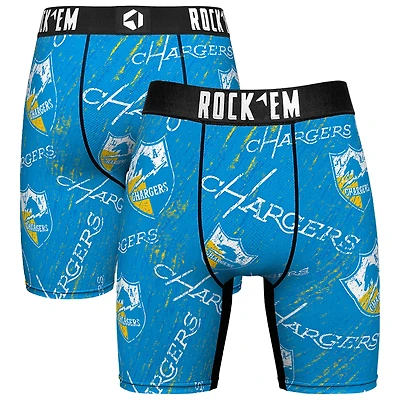 Unisex Rock Em Socks Los Angeles Chargers Throwback Logo Allover Boxer Briefs