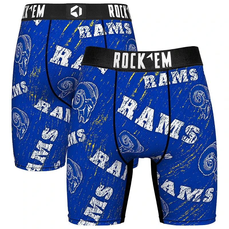 Unisex Rock Em Socks Los Angeles Rams Throwback Logo Allover Boxer Briefs