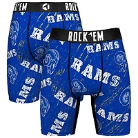 Unisex Rock Em Socks Los Angeles Rams Throwback Logo Allover Boxer Briefs