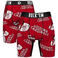 Unisex Rock Em Socks Arizona Cardinals Throwback Logo Allover Boxer Briefs