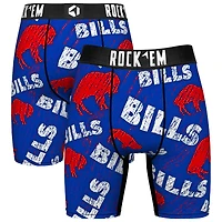 Unisex Rock Em Socks Buffalo Bills Throwback Logo Allover Boxer Briefs