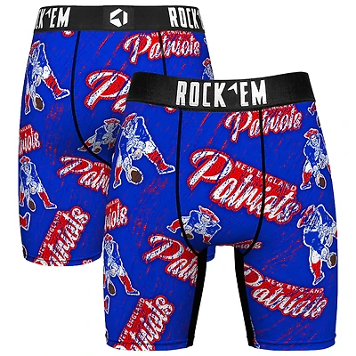 Unisex Rock Em Socks New England Patriots Throwback Logo Allover Boxer Briefs