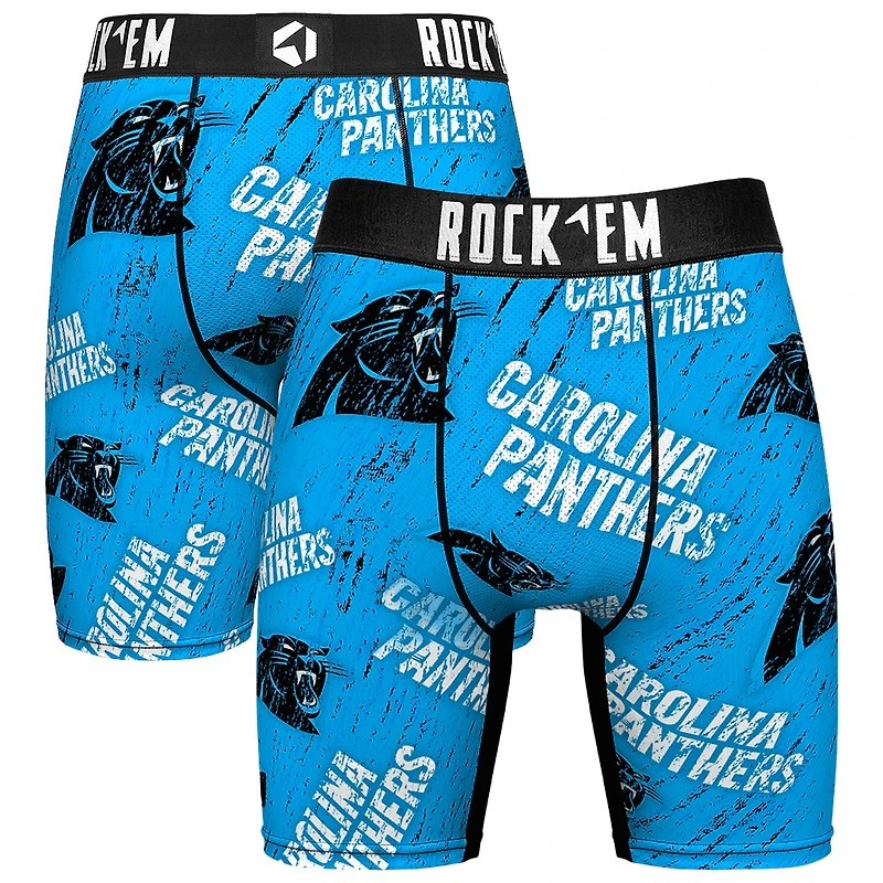 Unisex Rock Em Socks Carolina Panthers Throwback Logo Allover Boxer Briefs