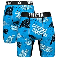 Unisex Rock Em Socks Carolina Panthers Throwback Logo Allover Boxer Briefs
