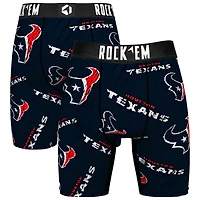 Unisex Rock Em Socks Houston Texans Throwback Logo Allover Boxer Briefs