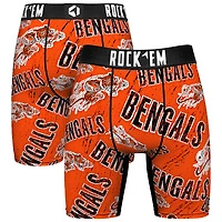 Unisex Rock Em Socks Cincinnati Bengals Throwback Logo Allover Boxer Briefs