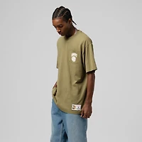 Men's Mitchell & Ness  Olive New York Knicks Hardwood Classics Premium Pocket T-Shirt
