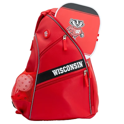 Wisconsin Badgers Embroidered Team Pickleball Backpack