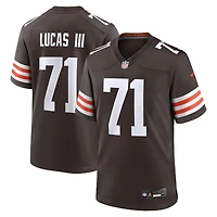 Men's Nike Cornelius Lucas  Brown Cleveland Browns Team Game Jersey