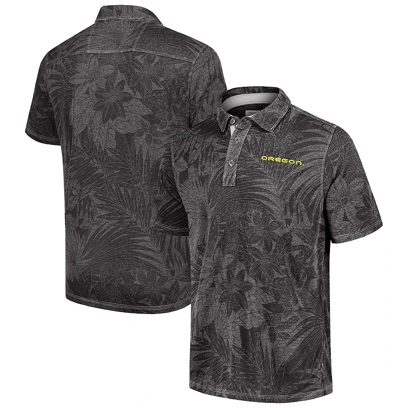 Men's Tommy Bahama Black Oregon Ducks Big & Tall Sport Santiago Paradise Polo