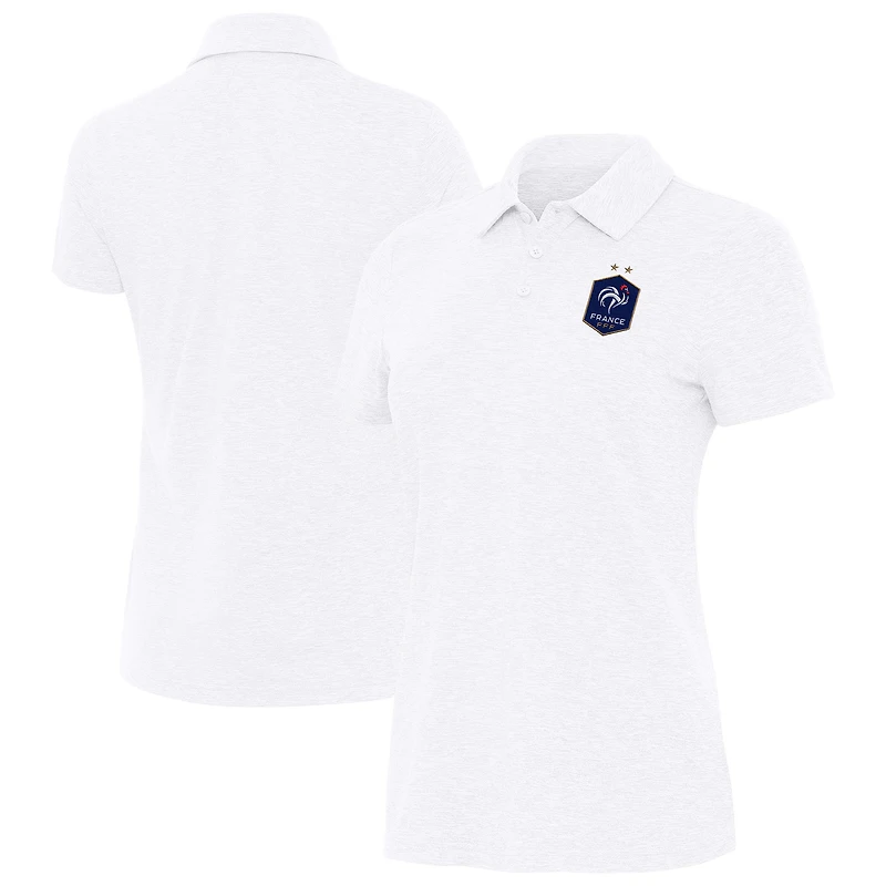 Women's Antigua  White France National Team Triple Shot Polo