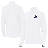 Women's Antigua  White France National Team Master Quarter-Zip Pullover