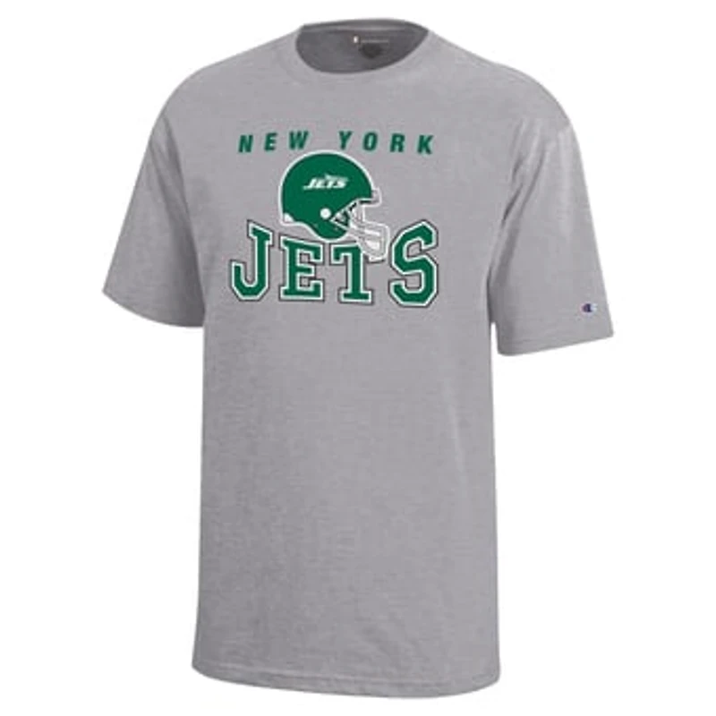 Youth Champion Gray New York Jets Graphic T-Shirt