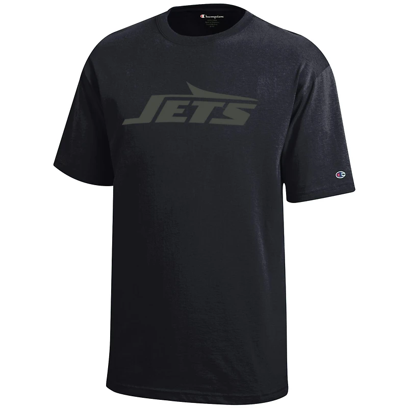 Youth Champion Black New York Jets Tonal T-Shirt