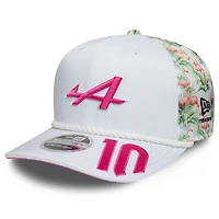 Unisex New Era Pierre Gasly White Alpine F1 Miami 9SEVENTY Adjustable Hat
