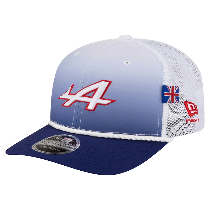 Unisex New Era White/Blue Alpine Silverstone 9SEVENTY Trucker Adjustable Hat