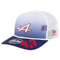 Unisex New Era Franco Colapinto White/Blue Alpine Silverstone 9SEVENTY Trucker Adjustable Hat