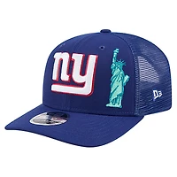 Men's New Era Navy New York Giants Liberty 9SEVENTY Adjustable Trucker Hat