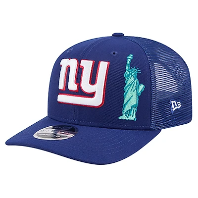 Men's New Era Navy New York Giants Liberty 9SEVENTY Adjustable Trucker Hat