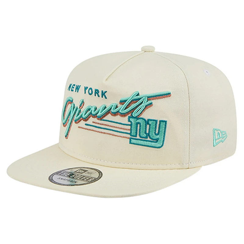 Men's New Era Cream New York Giants Liberty Golfer Adjustable Hat