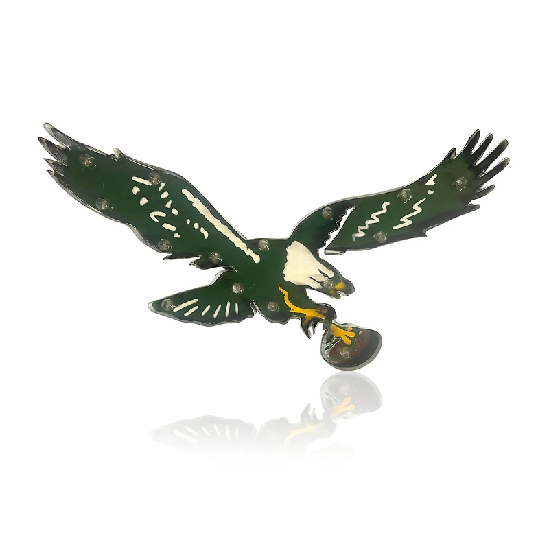 Imperial Philadelphia Eagles Logo Lighted Recycled Metal Sign