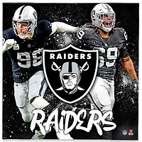 Las Vegas Raiders Adam Butler & Maxx Crosby 12" x 12" Logo Splash Canvas Art