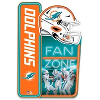 Miami Dolphins 13" x 19.5" Fan Zone Metal Sign