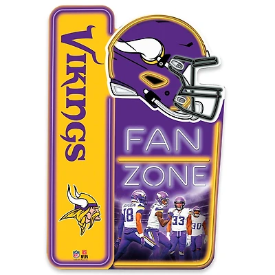 Minnesota Vikings 13" x 19.5" Fan Zone Metal Sign