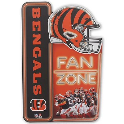 Cincinnati Bengals 13" x 19.5" Fan Zone Metal Sign