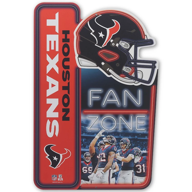 Houston Texans 13" x 19.5" Fan Zone Metal Sign