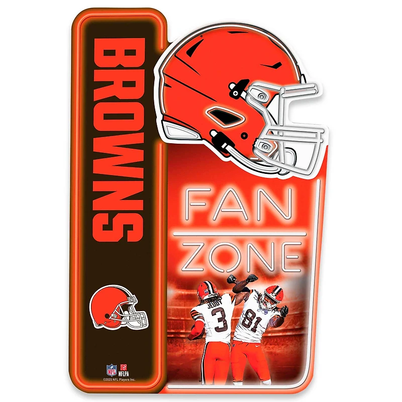 Cleveland Browns 13" x 19.5" Fan Zone Metal Sign