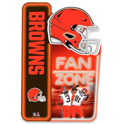 Cleveland Browns 13" x 19.5" Fan Zone Metal Sign
