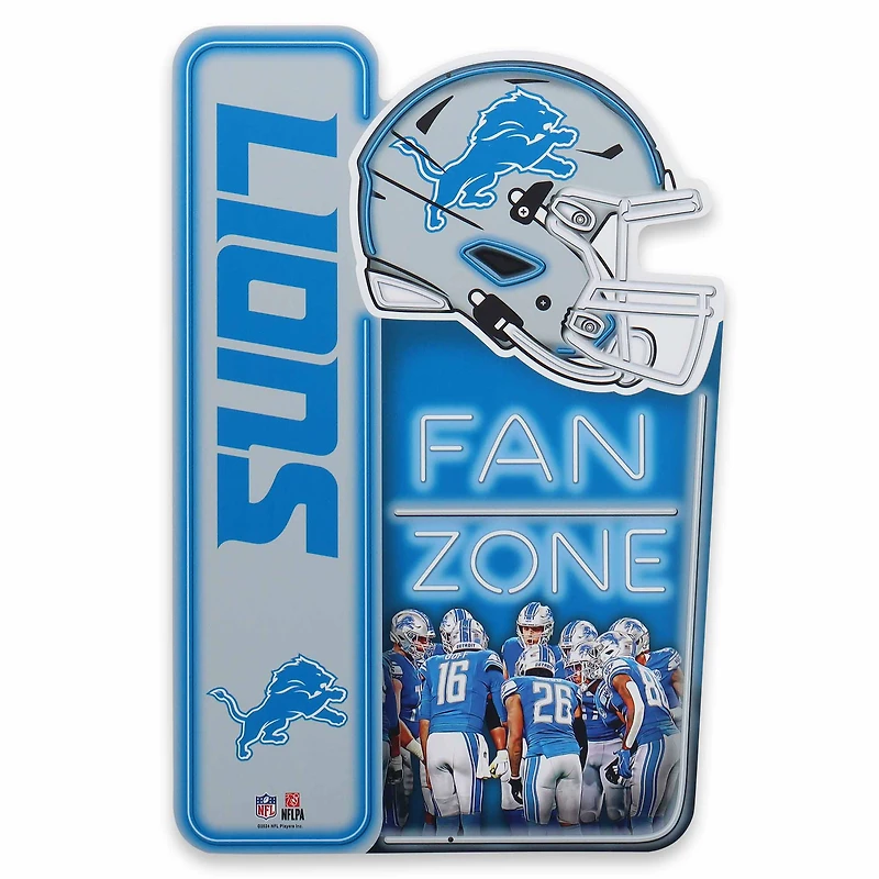 Detroit Lions 13" x 19.5" Fan Zone Metal Sign