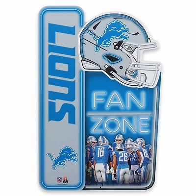 Detroit Lions 13" x 19.5" Fan Zone Metal Sign
