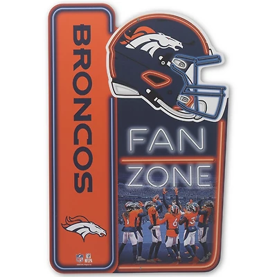 Denver Broncos 13" x 19.5" Fan Zone Metal Sign