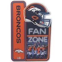 Denver Broncos 13" x 19.5" Fan Zone Metal Sign