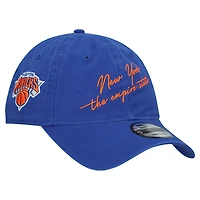 Men's New Era  Blue New York Knicks 9TWENTY Adjustable Hat