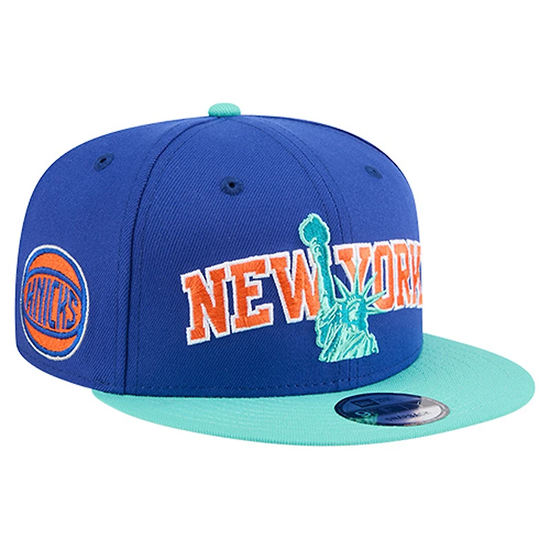 Men's New Era Blue/Turquoise New York Knicks 9FIFTY Snapback Hat