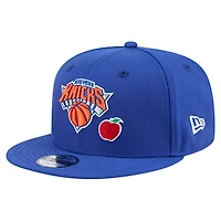 Youth New Era Blue New York Knicks Big Apple 9FIFTY Snapback Hat