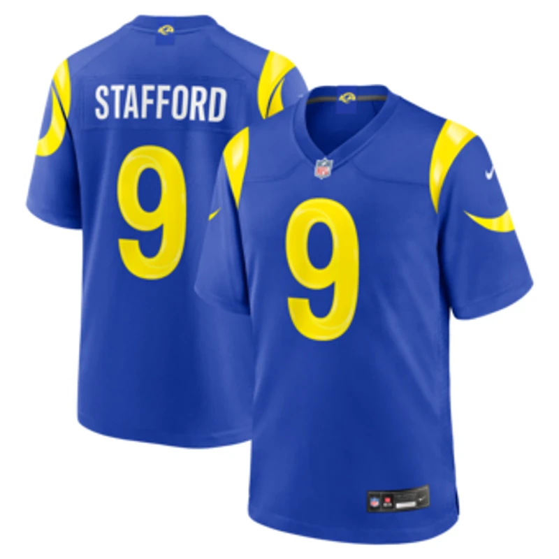 Men's Nike Matthew Stafford Royal Los Angeles Rams Team Game Player Jersey