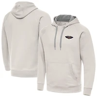 Men's Antigua Cream New Orleans Pelicans Victory Pullover Hoodie